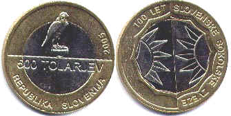 монета Словения 500 толаров 2005