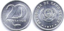 монета Кабо-Верде 20 сентаво 1977