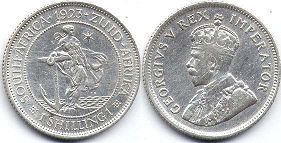 монета Южная Африка 1 шиллинг 1923