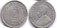 монета Южная Африка 3 пенса 1924