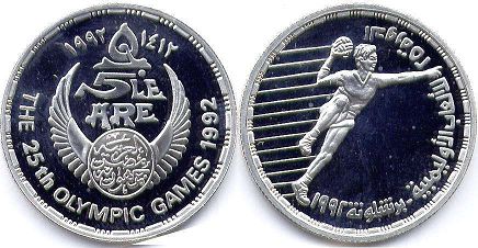 монета Египет 5 фунтов 1992