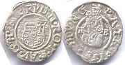 монета Венгрия денар 1584