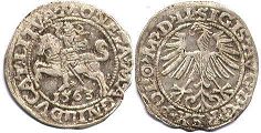 монета Литва полугрош 1563