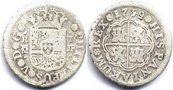 монета Испания 1 реал 1739
