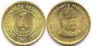 монета Перу 1 сентимо 1985