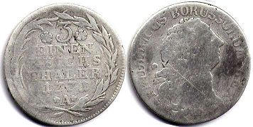 монета Пруссия 1/3 талера 1771