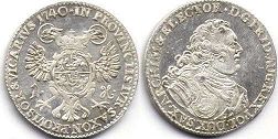 монета Саксония 1/24 талера 1740
