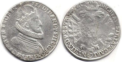 монета Австрия 1 талер 1621