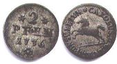 монета Брауншвейг-Вольфенбюттель 2 пфеннига 1736