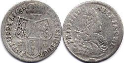 монета Пруссия 3 грошена 1696