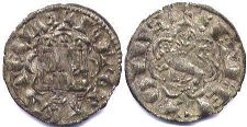 монета Кастилия и Леон новен 1252-1284