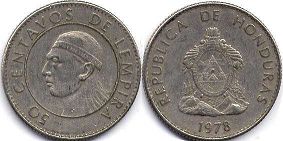 монета Гондурас 50 сентаво 1978
