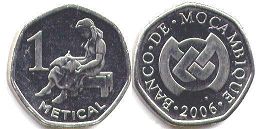 монета Мозамбик 1 метикал 2006