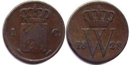 монета Нидерланды 1 цент 1822