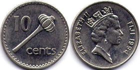 монета Фиджи 10 центов 1994