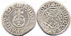 монета Пфальц 2 крейцера 1581