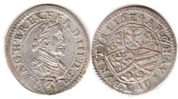 монета Австрия 3 крейцера 1624