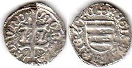 монета Венгрия денар без даты (1387-1437)