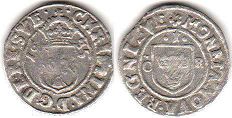 монета Швеция 1 эре 1635
