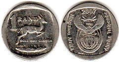 монета ЮАР 1 рэнд 2007