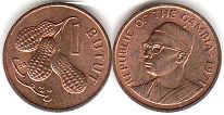 монета Гамбия 1 бутут 1971
