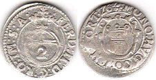 монета Монфор полбатцена (2 крейцера) 1626