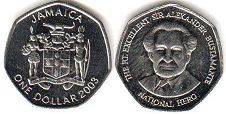 монета Ямайка 1 доллар 2003