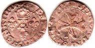 монета Франция лиард 1586