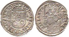 монета Вюрцбург шиллинг (8 пфеннигов) 1649