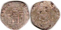 монета Кастилия и Леон 1/2 квартилло 1454-1474