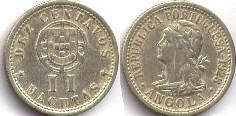 монета Ангола 2 макуты 1928