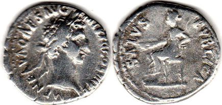 монета Рим Нерва денарий