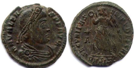 монета Рим Валент