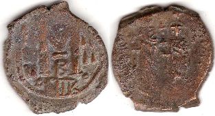 монета Византия Ираклий фоллис