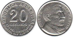монета Аргентина 20 сентаво 1950