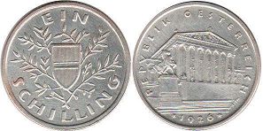 монета Австрия 1 шиллинг 1926