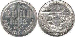 монета Бразилия 2000 рейс 1935