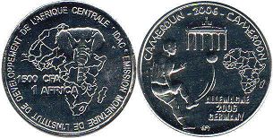 монета Камерун 1500 франков 2006