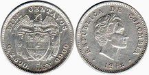 монета Колумбия 10 сентаво 1942