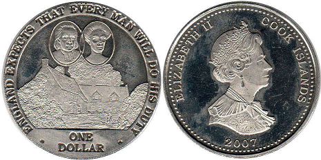 монета Кука Острова 1 доллар 2007