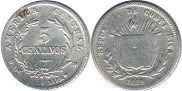монета Коста-Рика 5 сентаво 1889