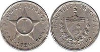 монета Куба 1 сентаво 1920