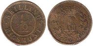 монета Дания 1/2 скиллинга 1853