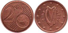 монета Ирландия 2 евро цента 2007