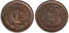 монета Мексика 1 сентаво 1903