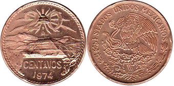 монета Месика 20 сентаво 1974