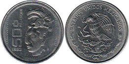 монета Мексика 50 сентаво 1983