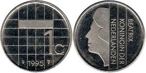 монета Нидерланды 1 гульден 1995