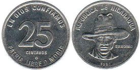 монета Никарагуа 25 сентаво 1981