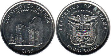 монета Панама 1/2 бальбоа 2015